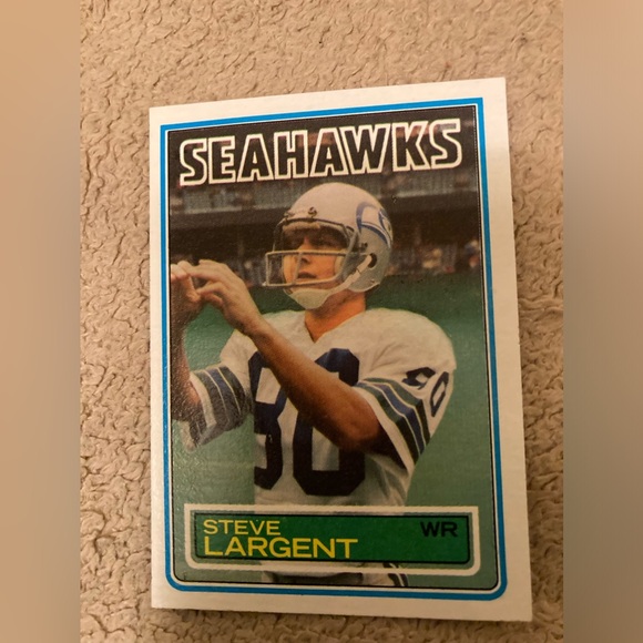 (6) 1987 Topps Steve Largent Seattle Seahawks Cards - Picture 2 of 6